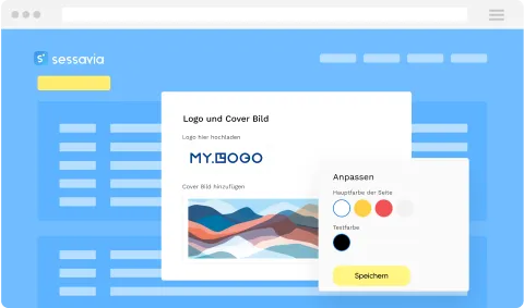 Einstellungen für Logo, Titelbild und Farben